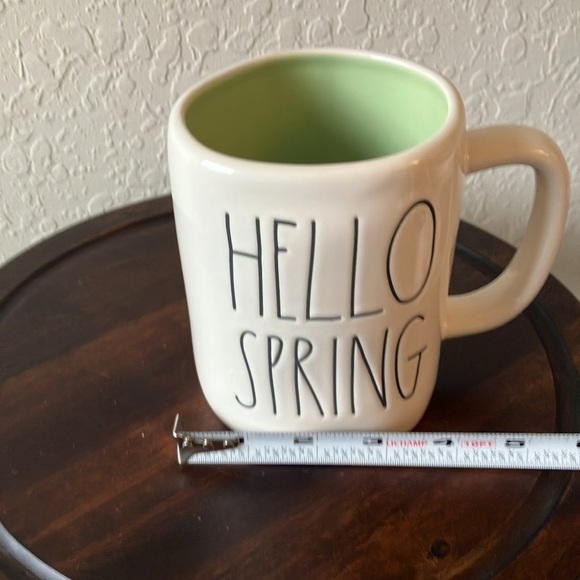 Rae Dunn: White with Pastel Green inside- Hello Spring- Coffee/Tea Mug - Picture 15 of 16